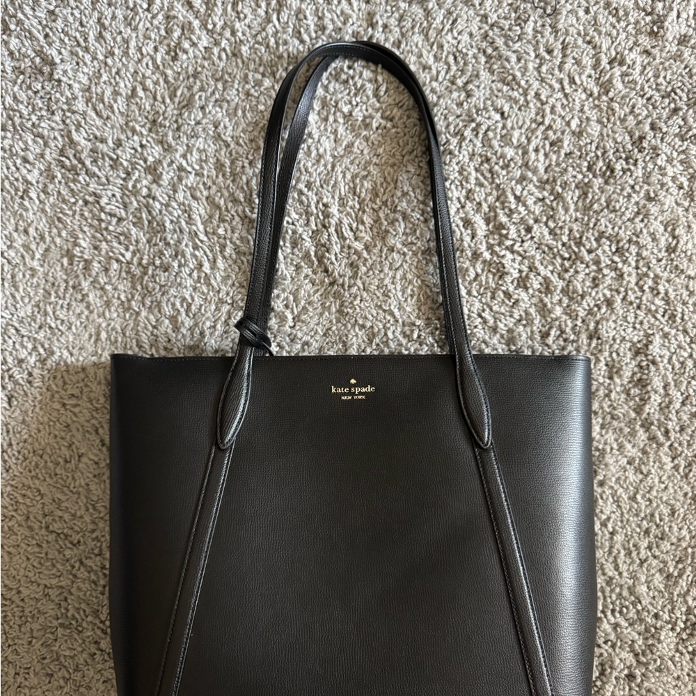 Kate Spade Black Leather Tote Bag